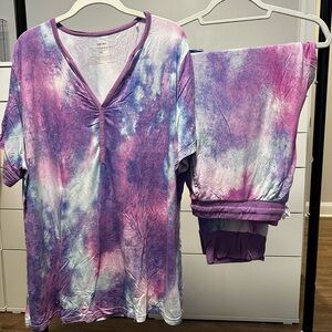 Little Sleepies Purple Watercolor Women’s Set